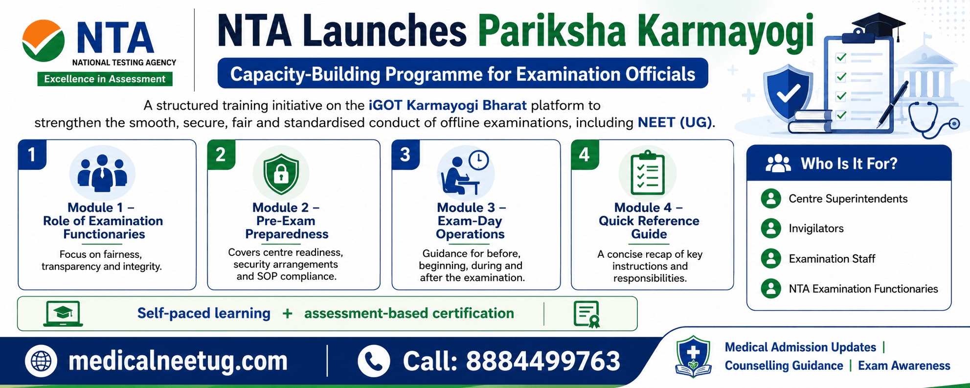 NTA Launches “Pariksha Karmayogi” Capacity-Building Programme for Examination Officials