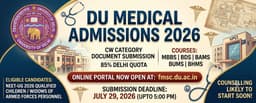 DU Faculty of Medical Sciences Invites CW Category Document Submission for MBBS/BDS & AYUSH Admissions 2026